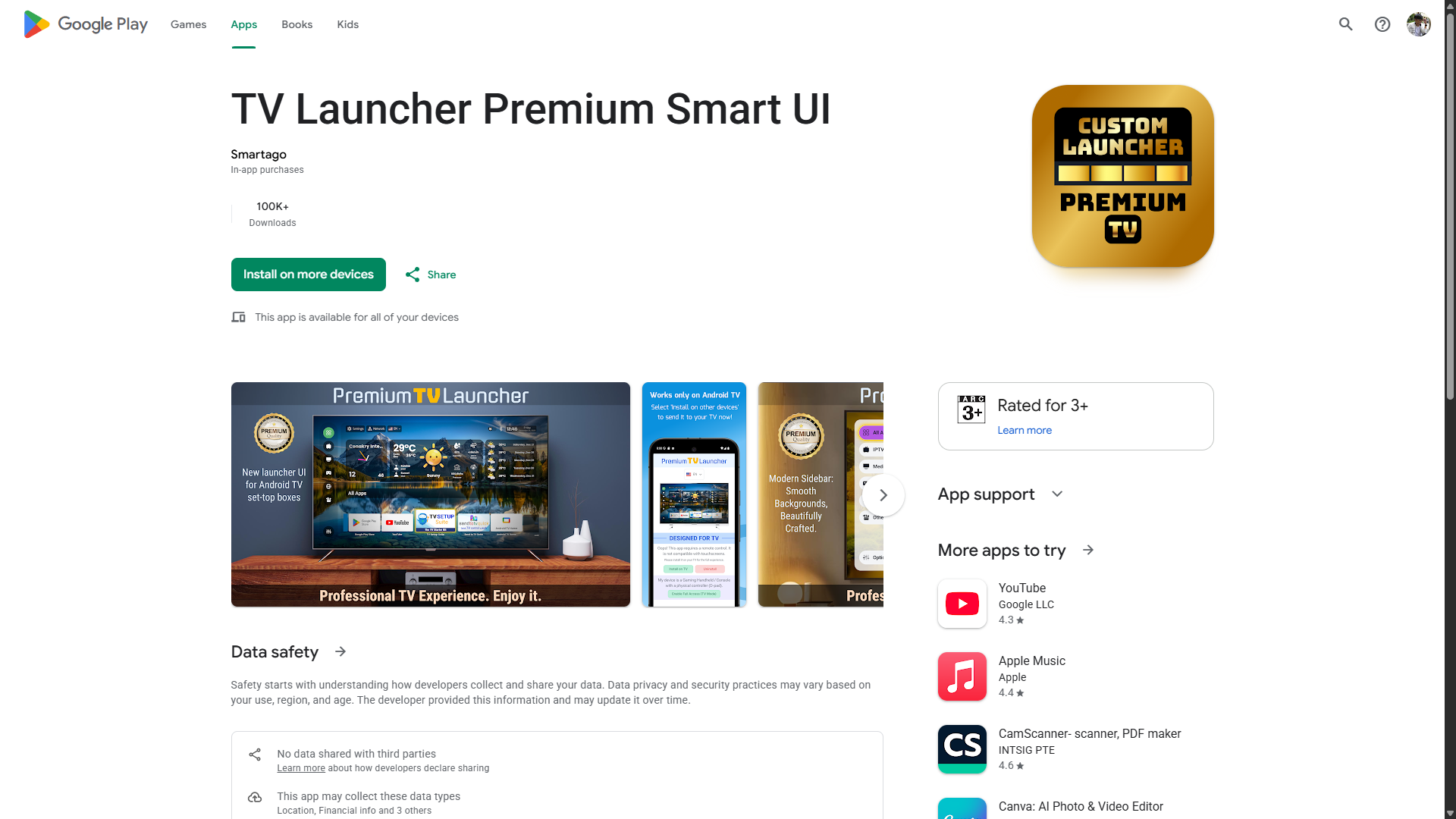 TV Launcher Premium Smart UI screenshot